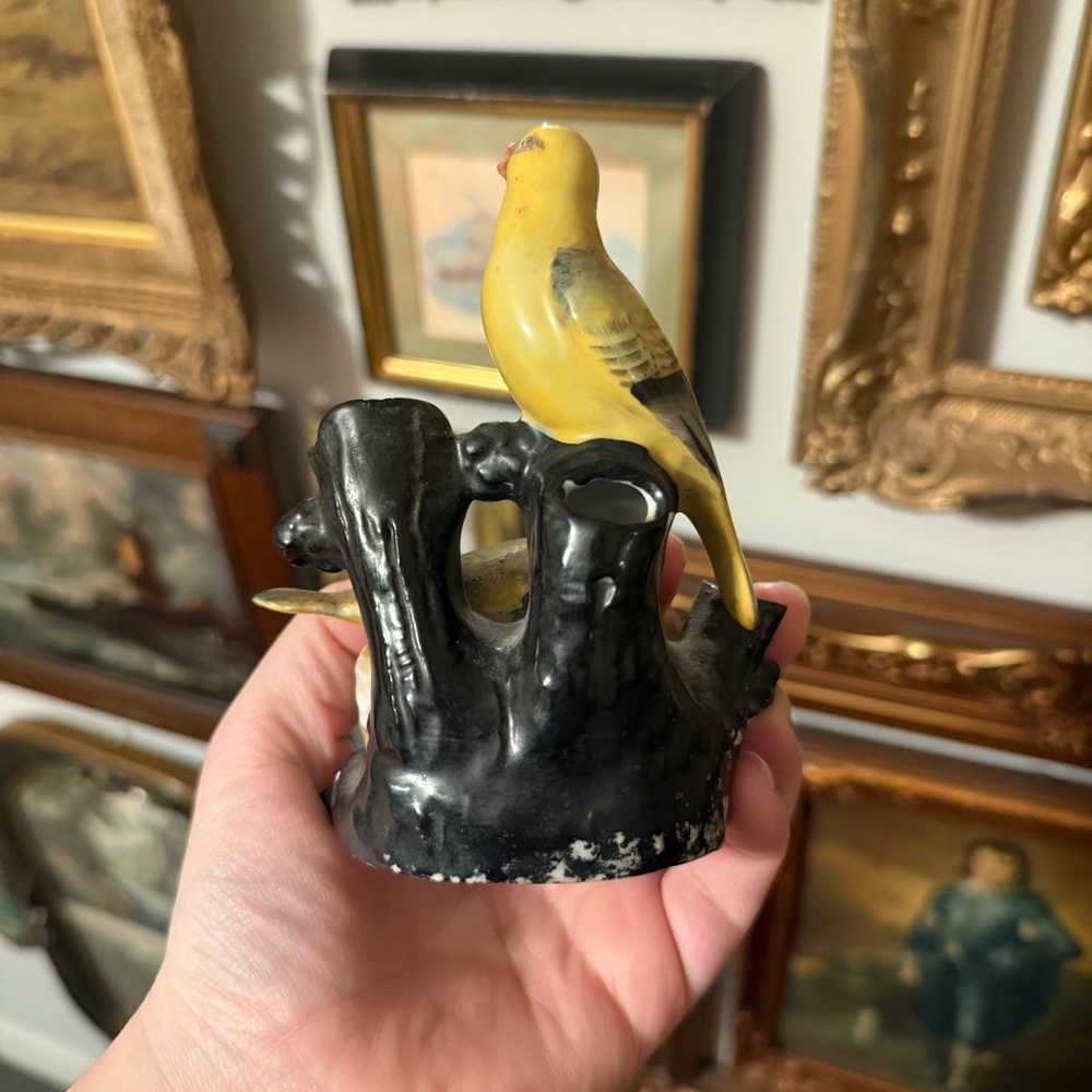 Yellow Ceramic Bird on Nest - Ceramic - Picture 2 of 3